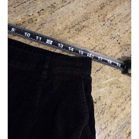 LL Bean Corduroy Pants Womens 16 Black 32x29 Original Fit Elastic Waist - Picture 3 of 14